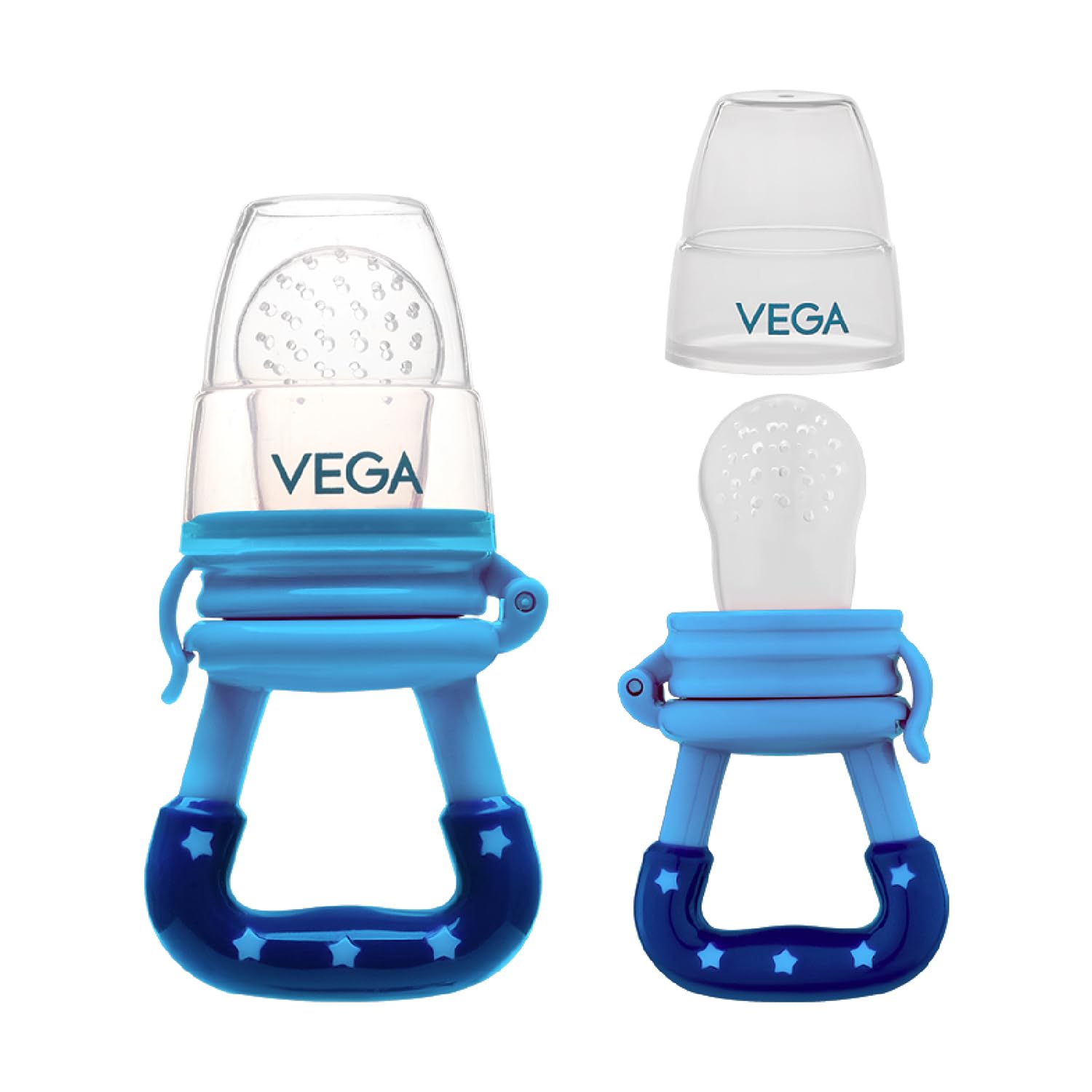 Vega Baby & Mom Silicone Fresh Fruit Feeder (Nibbler)-Blue | BPA Free| Fresh Fruit Nibbler | Enables Self Feeding in Babies, (VBWA3-02)-picture-26