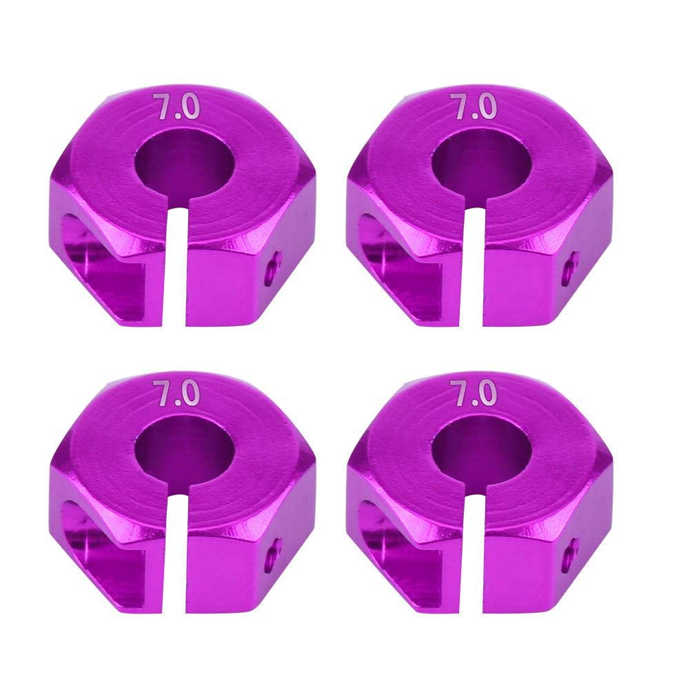 VGEBY Wheel Hex Drive Hub Adaptor, 12mm Universal RC Hub Adapter Extension Conversion for 1/10 Scale RC Car ( 7mm-Purple) 12Mm Hex Hub