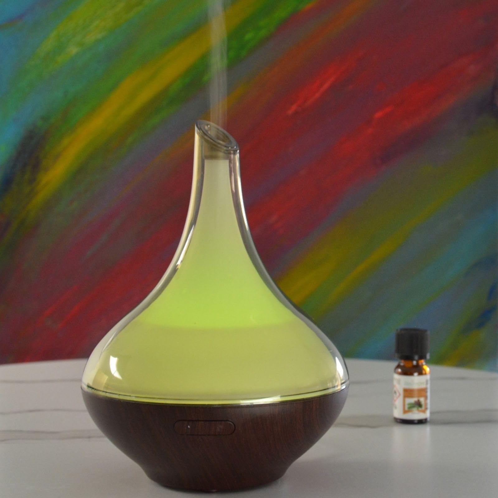 Zen'Aroma Dyfuzor olejków eterycznych Atlas, ultradźwiękowy dyfuzor do aromaterapii, elektryczny dyfuzor nawilżacza, konfigurowalne oświetlenie LED, nowoczesny design, cichy i kompaktowy