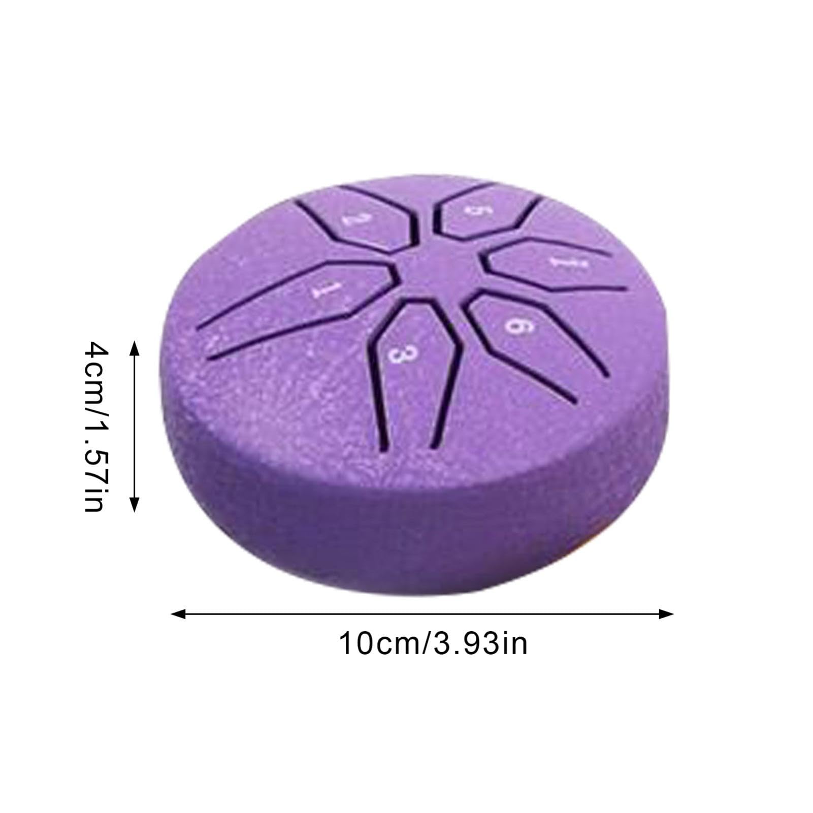 Miini - Tamburo portatile per rullante in acciaio, percussioni tascabili compatte in metallo, 6 toni, strumento musicale, campana, 7,6 cm, strumento musicale tascabile in metallo per tutte le