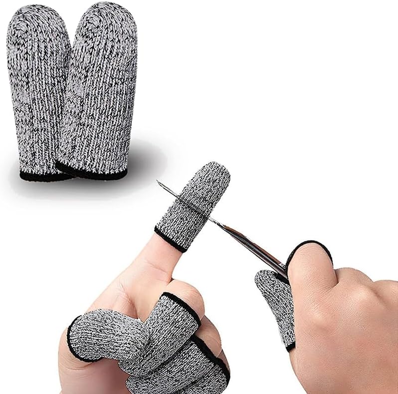 Finger Cots Cut Resistant Protection, 10 Pieces Reusable Finger Thumb For Work,Kitchen,Garden - View #5
