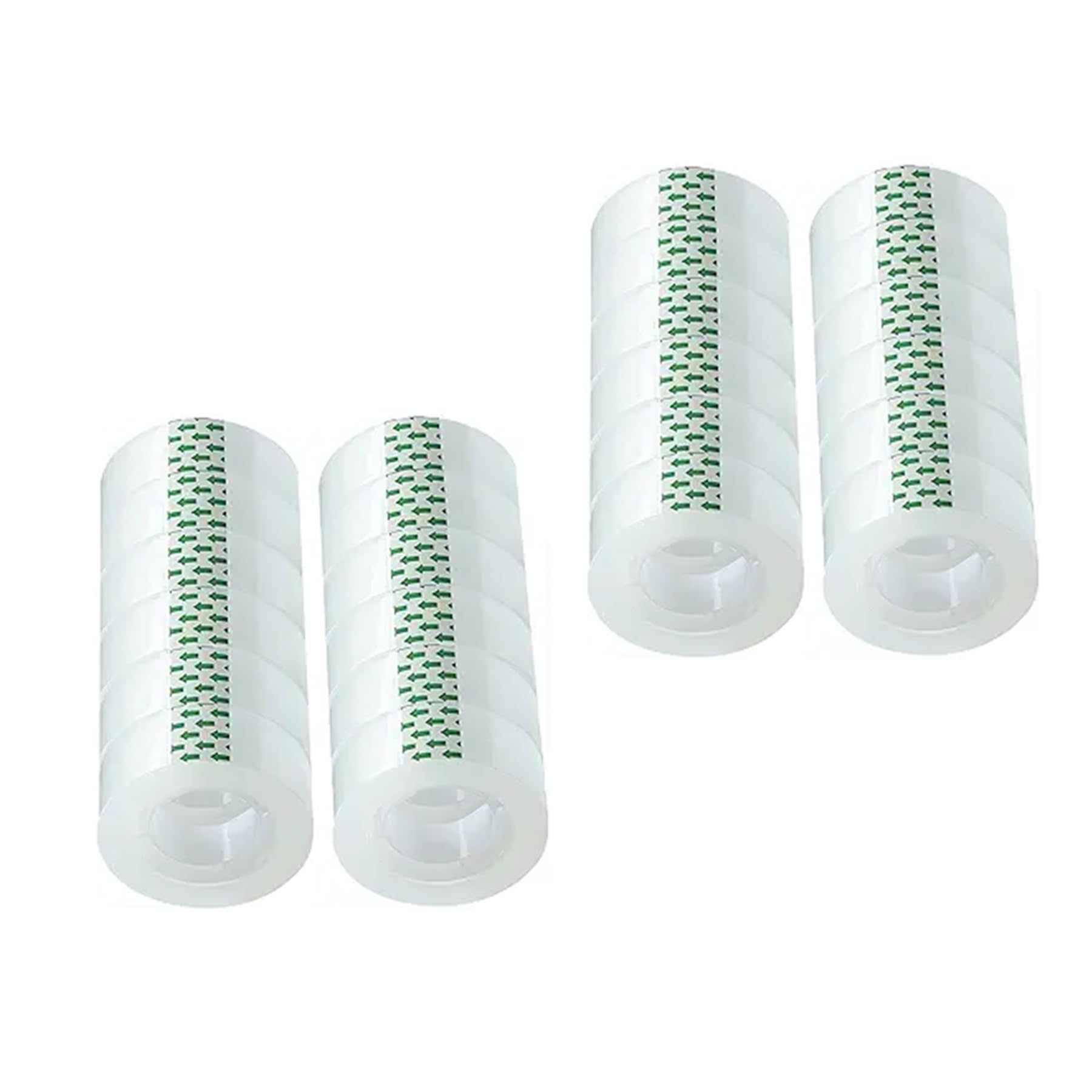 MJUNM 24 Rolls Transparent Tape Refills Rolls 3/4-Inch x 1000 inch, 1 inch Core, Clear Gift Wrapping Tape Refill Roll for Office, Home, School