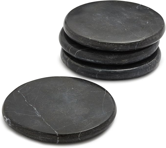 Sur La Table Black Marquina Marble Coasters