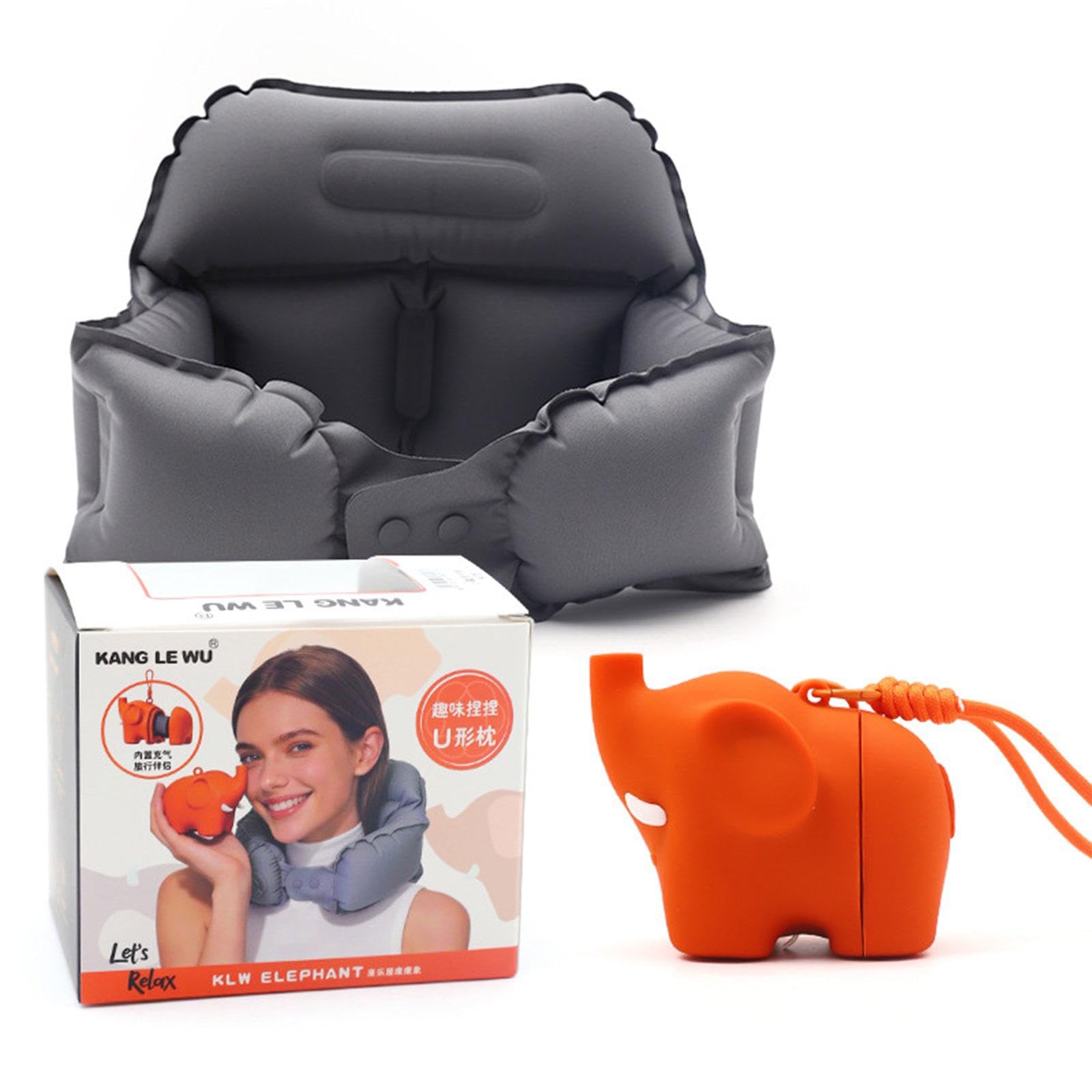 Nucelit Quick Inflation Travel Neck Rest Soft TPU Materials Ideal for on Plane Trains and Camping Inflatable Travel Pillow