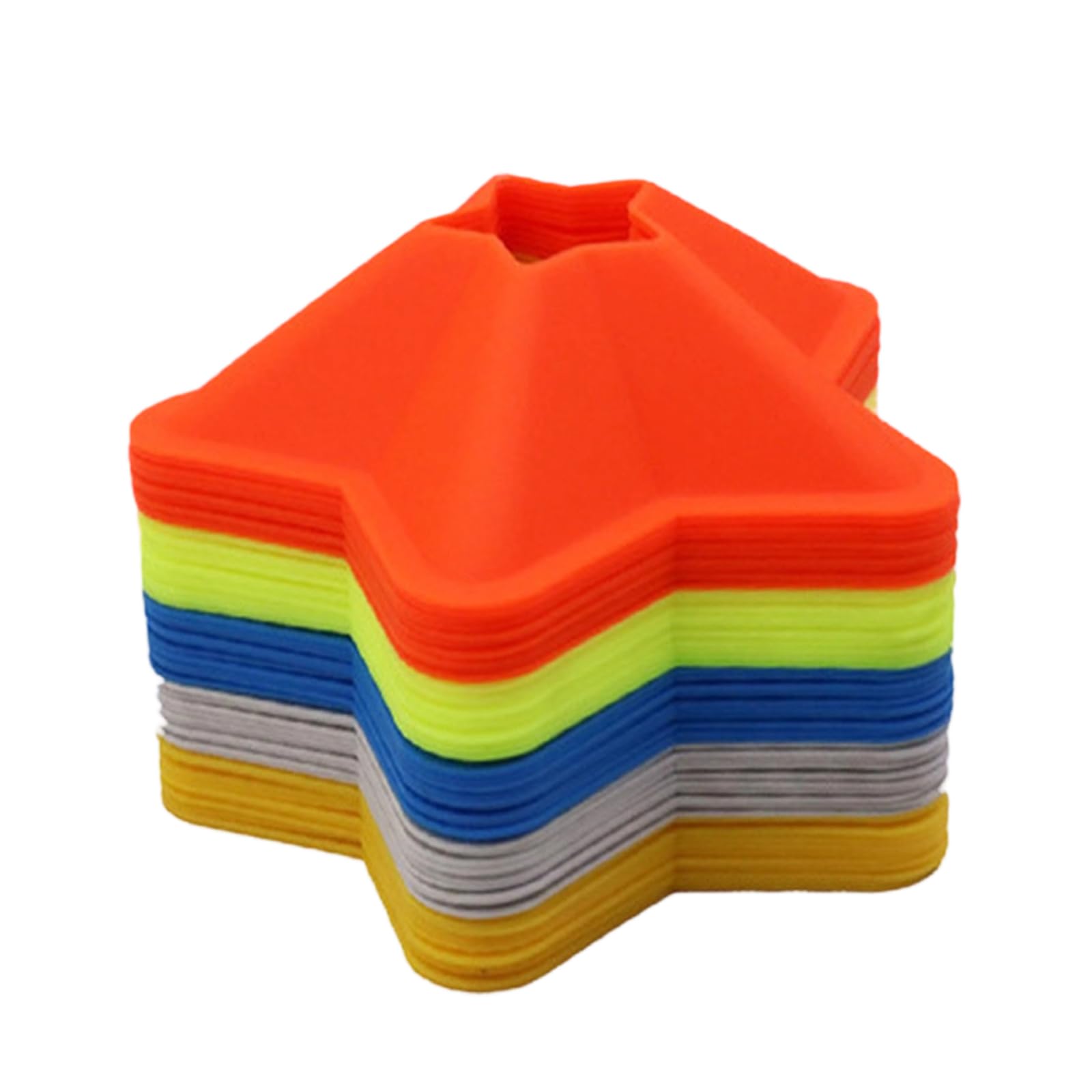 Conos de Entrenamiento Atlético Con Base Estrella. Durabilidad. Discos De Entrenamiento De Fútbol Mejoran La Precisión Del Trabajo Del Pie En Competiciones. Fútbol Precisión Equipo De Entren