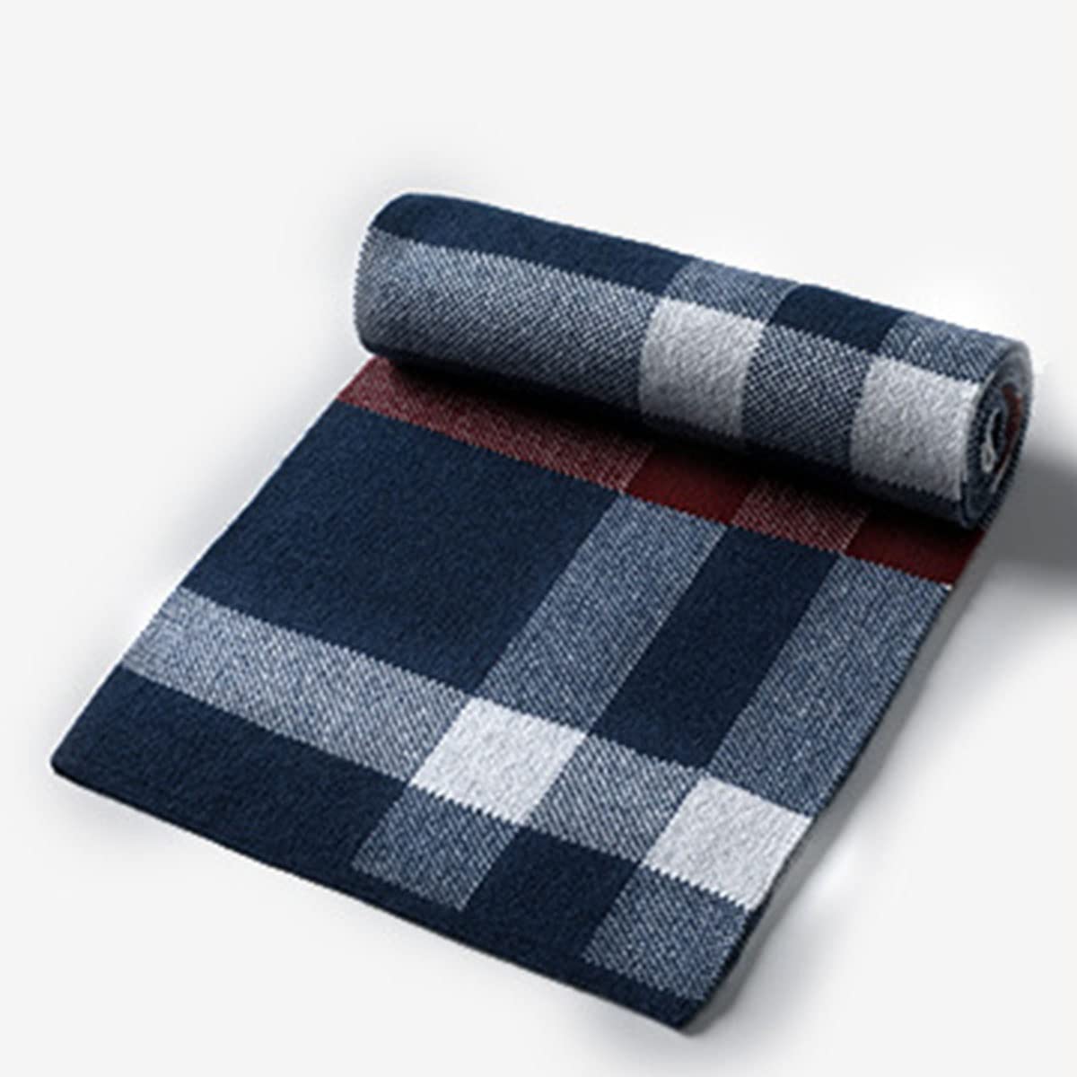 Sciarpa in cashmere, sciarpa scozzese, scialle invernale caldo alla moda per uomo