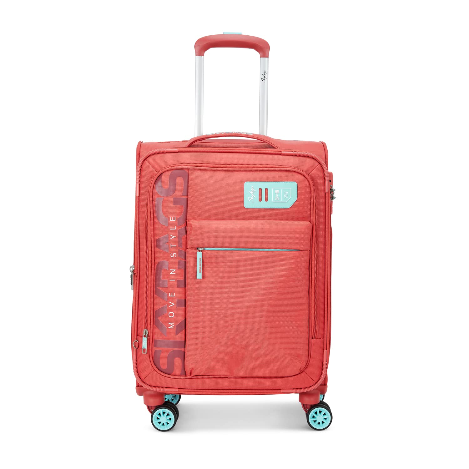 SkybagsVanguard Plus 4 Wheel Softside Trolley, 71 cm Height, Coral, Coral, Casual