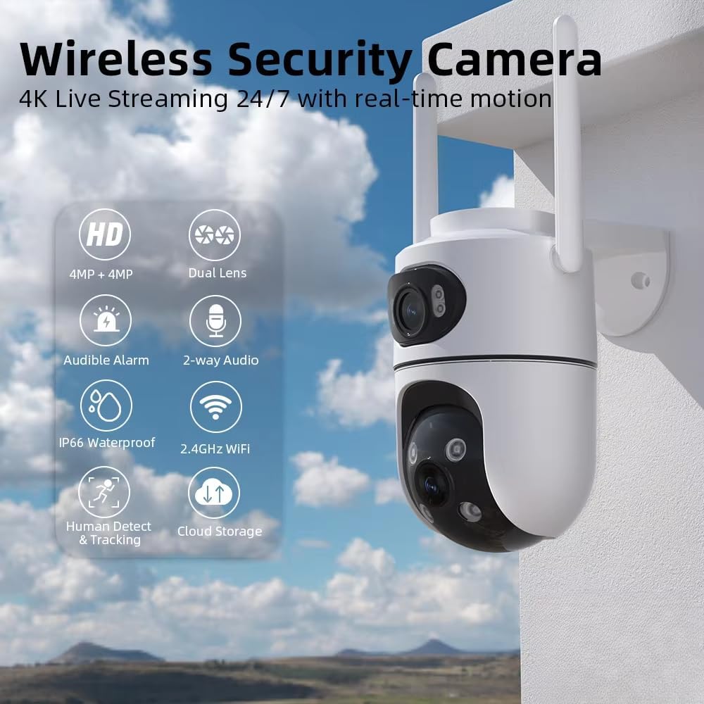 Maizic Smarthome 3MP WiFi Indoor CCTV Security Camera | 360° Pan & Tilt | Color Night Vision | Motion Detection | Two-Way Audio | Smart Home Camera 4