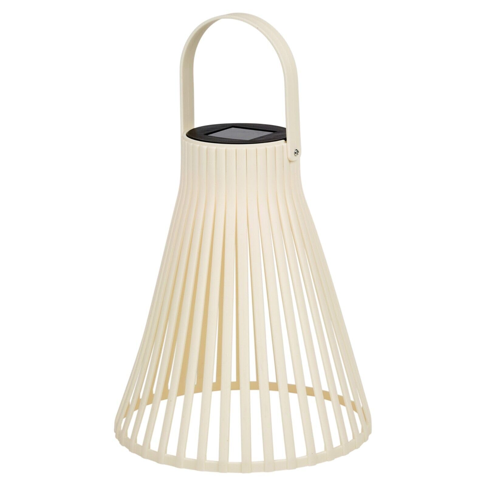 Urbnliving White Solar Powered Lantern Led Warm Light Indoor Outdoor Decor &Handle Battery