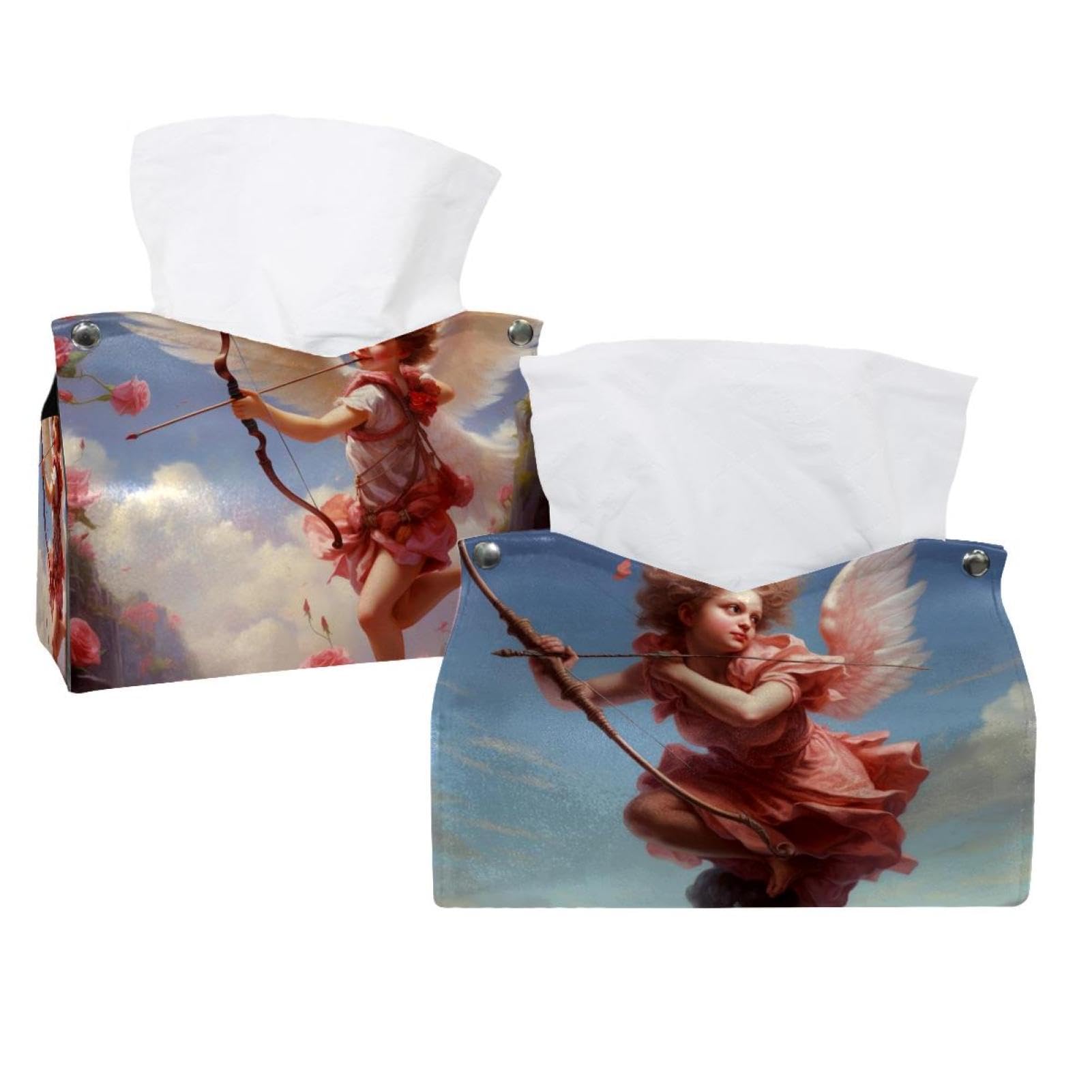 Porte-mouchoirs cœur Love Cupidon distributeur de mouchoirs de table