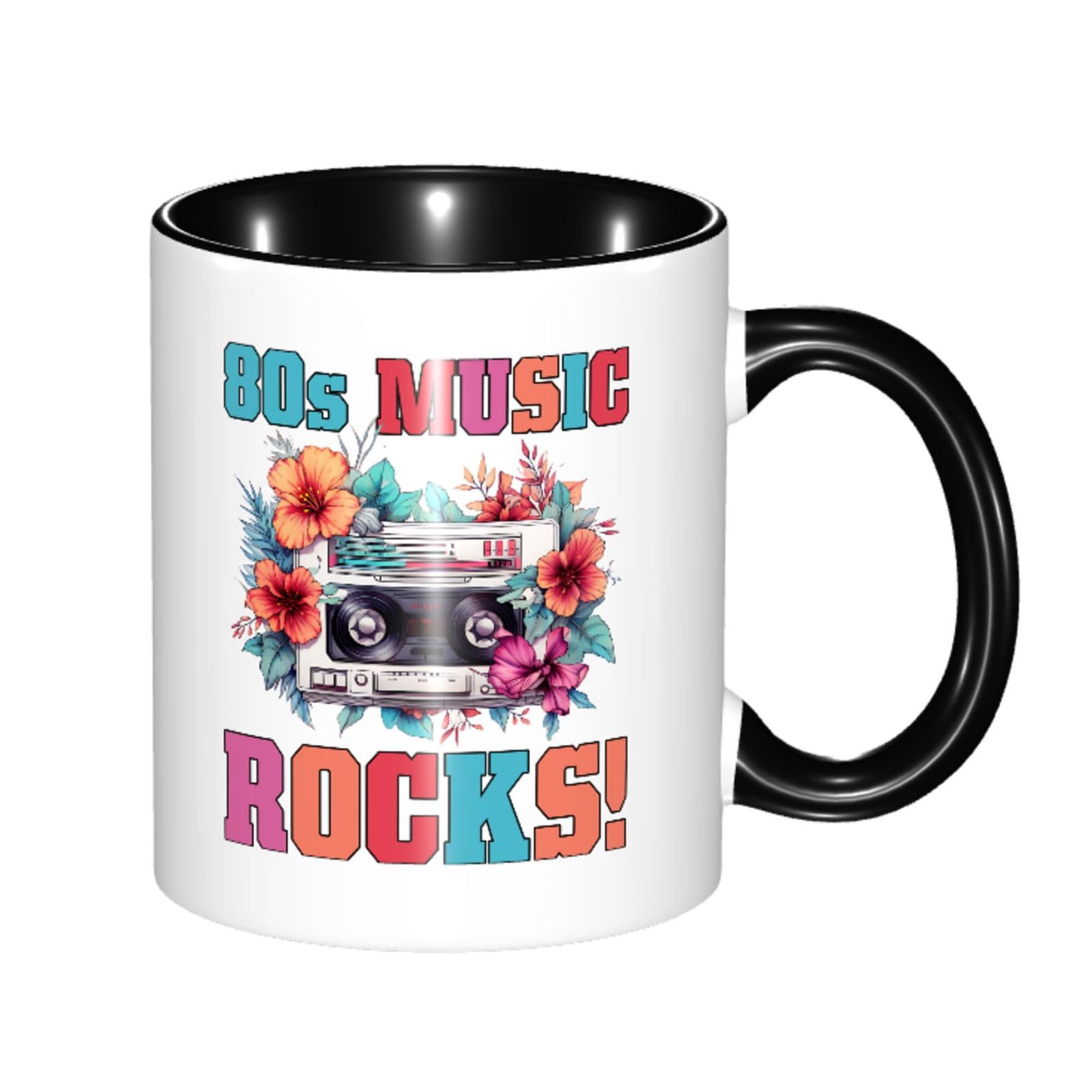 Amazon.com | 80s Music Rocks Retro Music Coffee Mug Funny Novelty