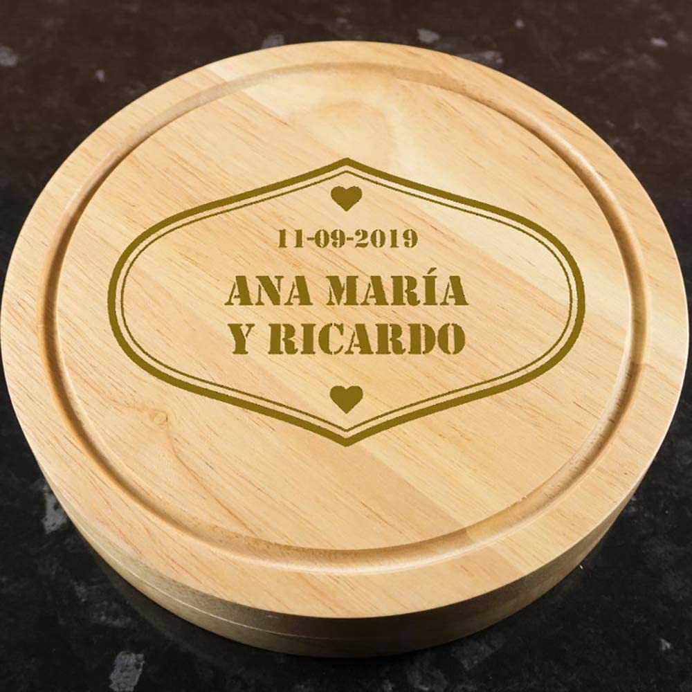 CALLE DEL REGALO Planche à fromage personnalisée pour couples