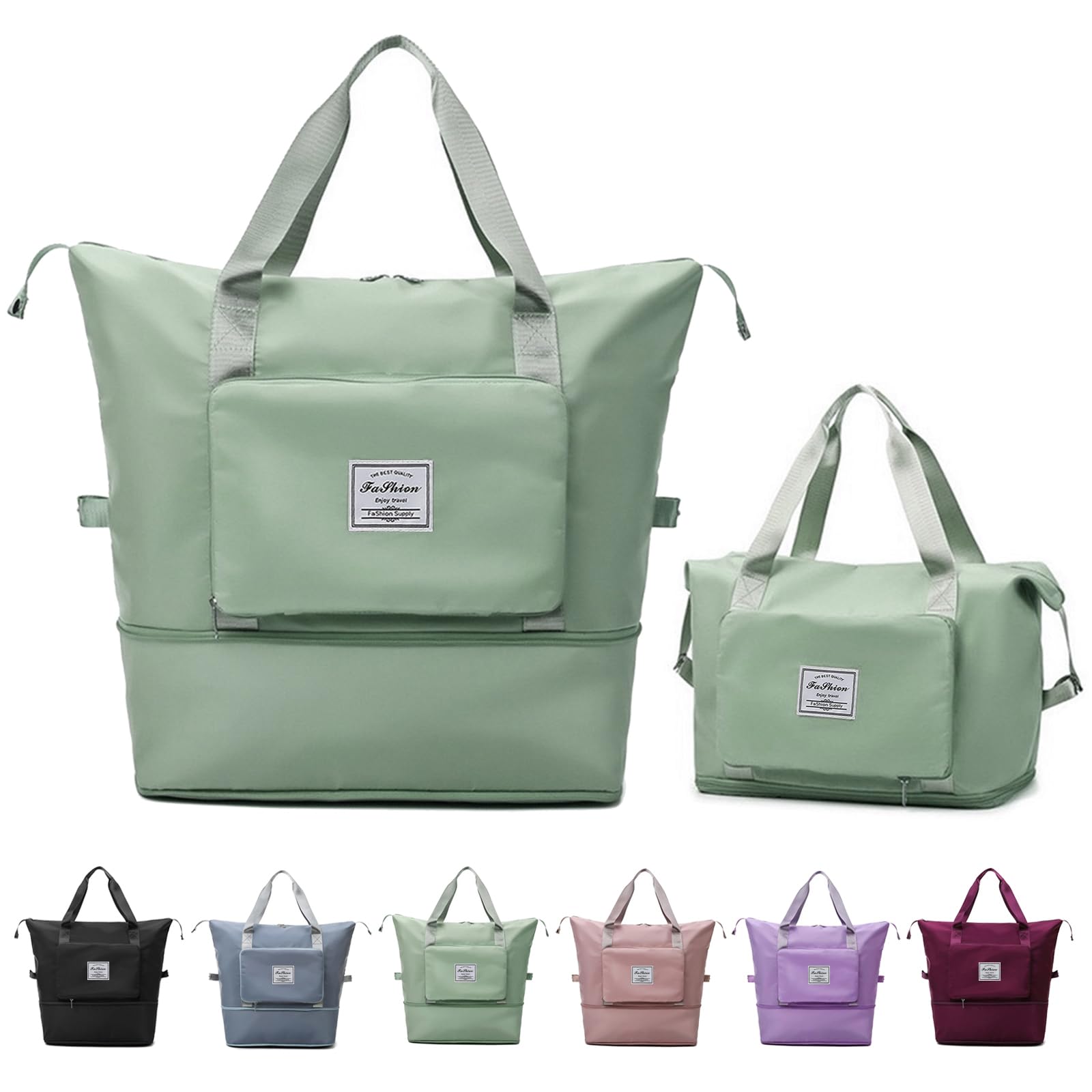 Large Capacity Travel Bag, Foldable Travel Bag, Expandable Travel Duffel Bag, Collapsible Waterproof Large Capacity Travel Handbag, Overnight Bag for