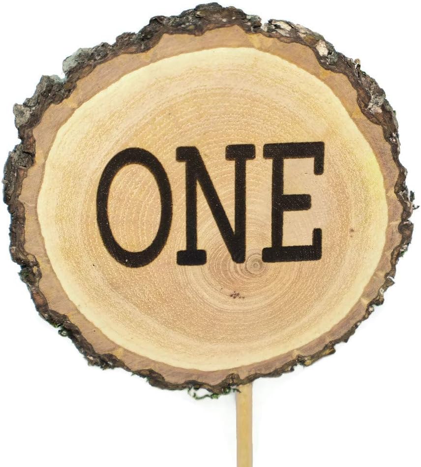 ONE Birthday Smash Cake decoration, Lumberjack Forest party