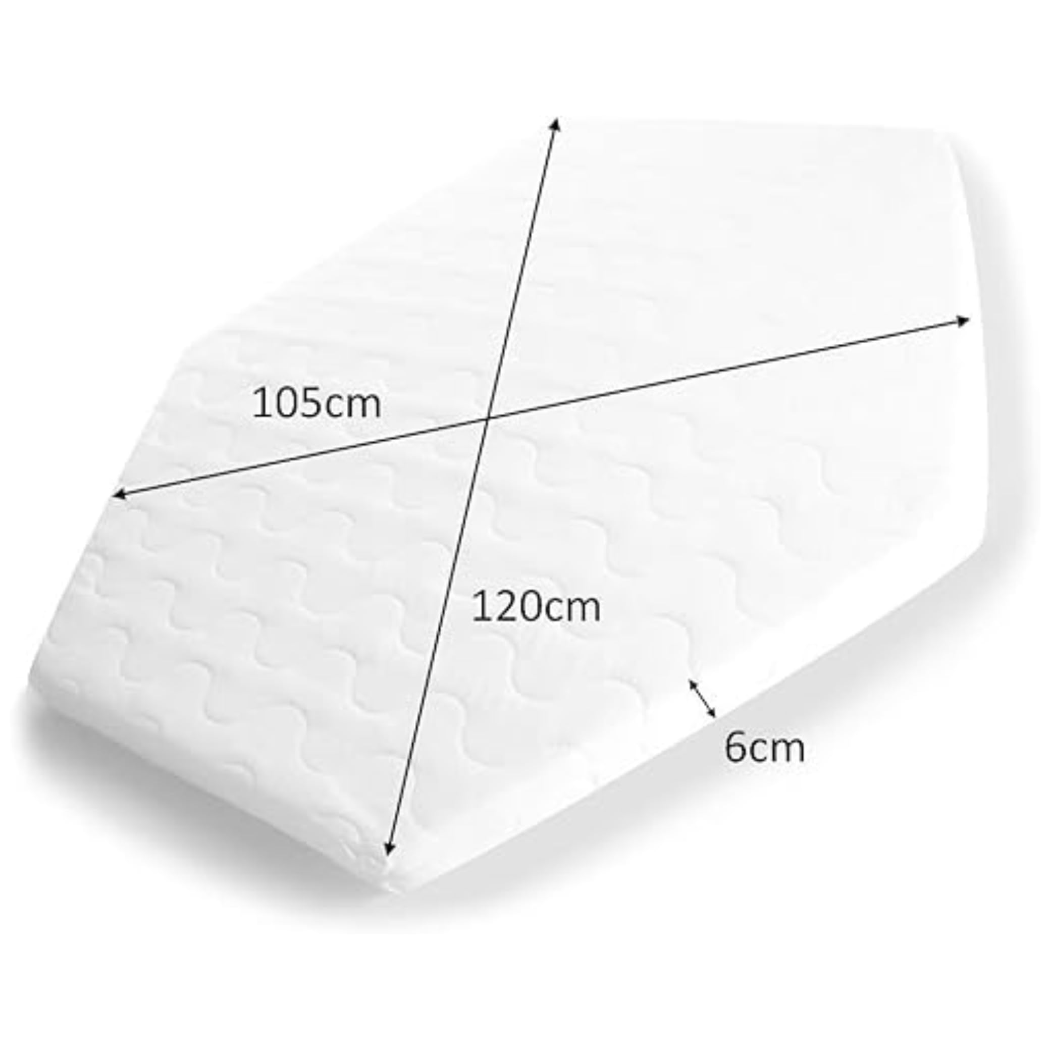 Baby Laufgittermatratze Bäri | Baby Matratze Laufgitter 120x105cm, Dicke 6 cm | 6-eckige Laufstallmatratze Microfaser-Bezug abnehmbar & waschbar | Hochwertige Kaltschaumstoffmatratze