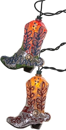 Miniatura 5 de Kurt Adler - Juego de 10 botas con purpurina para interiores