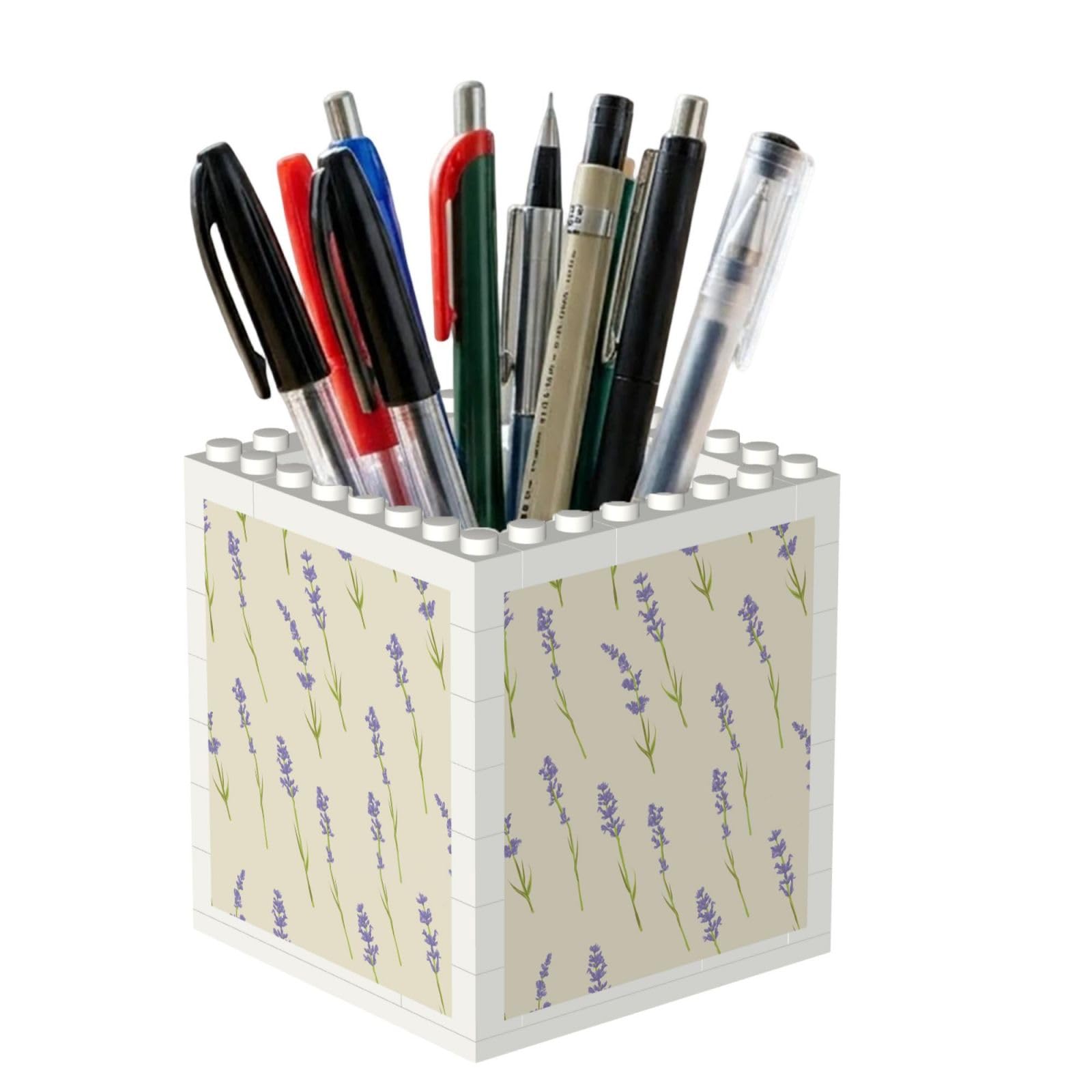 Poadnly Lavender Small, Pen Pot Pencil Holder for Office Home School, Compact Desk Organiser for Office Stationery