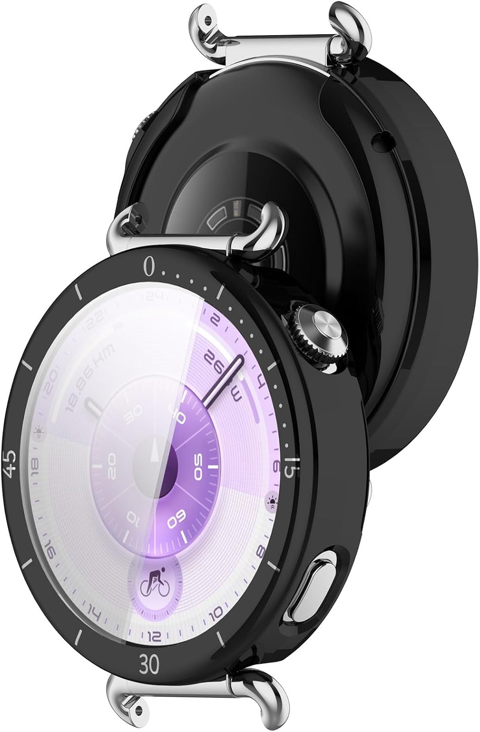 LOKEKE Compatible with Huawei Watch GT 6 Protective Case Cover, Full Coverage TPU Protective Case Cover Shell Compatible with Huawei Watch GT 6 41mm(Black)