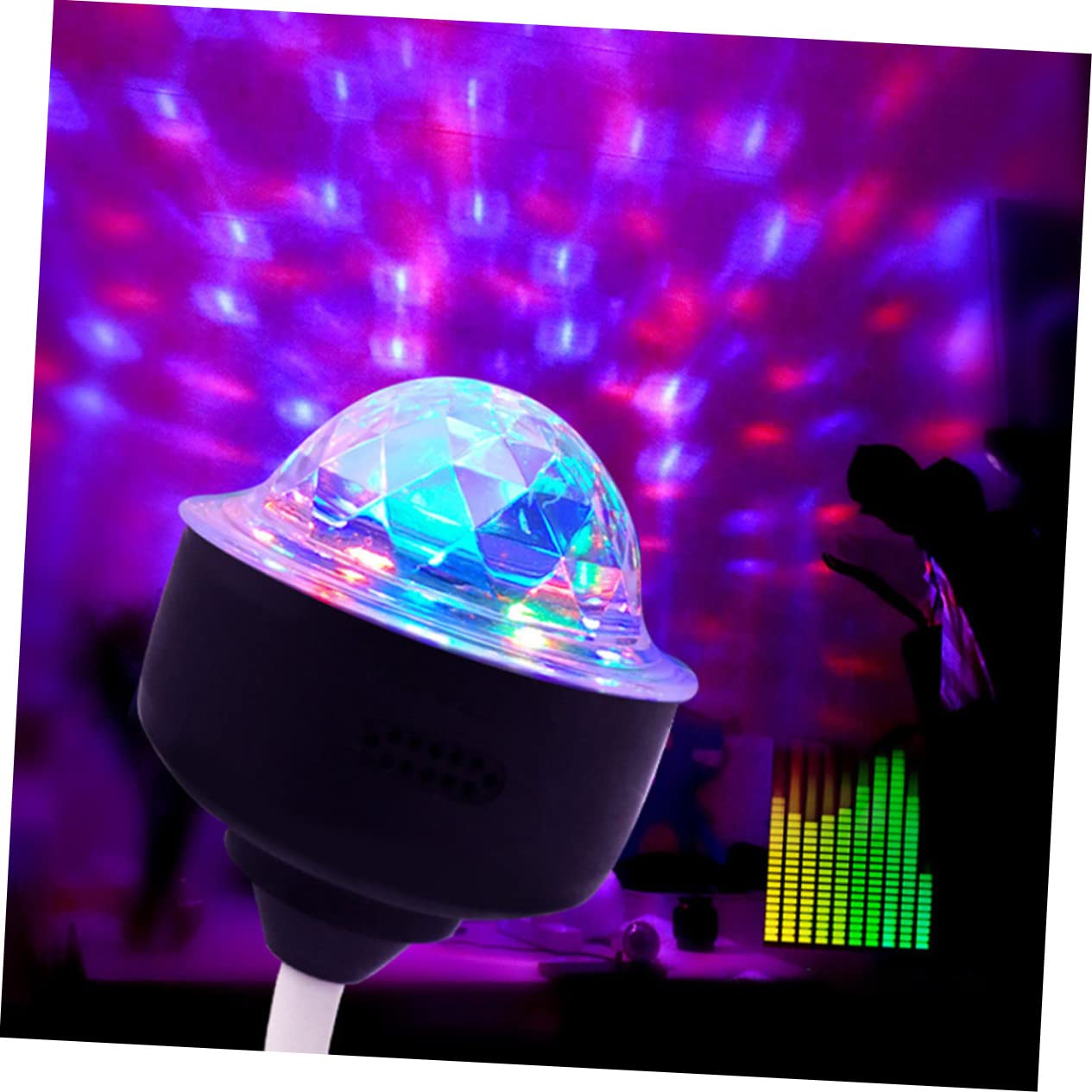 ULDIGI Led Stage Lights Disco Light Set for Car Computer Mobile Phone Power Bank Small Disco Ball