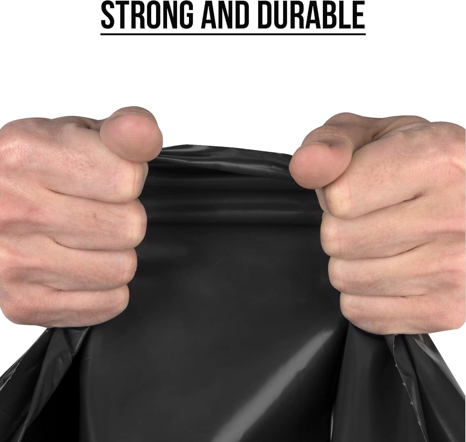 Ultrasac Bolsas de basura negras con cordón de 18 galones, 1.1 mil, 25 x 33 pulgadas, paquete de 144 unidades, para el hogar, cocina, servicios de alimentos y comerciales
