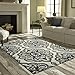 Maples Rugs Vivian Medallion Area Rugs for Living Room & Bedroom [Made in USA], 7 x 10, Grey