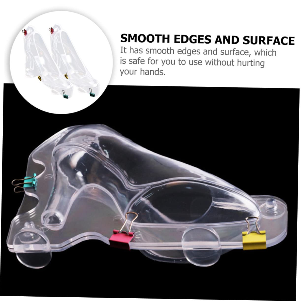 TOPBATHY 6piezas Moldes Transparentes Para Hornear Diseño De Zapato De Tacón Para Postres y Galletas Desmoldeo y Limpieza