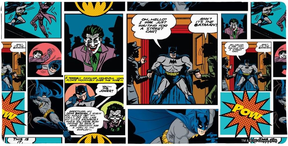 Batman Comic Pattern Large Gaming Mouse Pad Desk Mat with Stitched Edges, Non-Slip Base for Gamer, Home and Office, 31.5 x 15.7