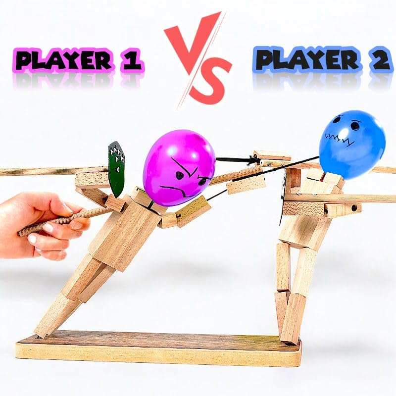 Juego de Mesa Estrategia con Títeres de Madera miniatura 2