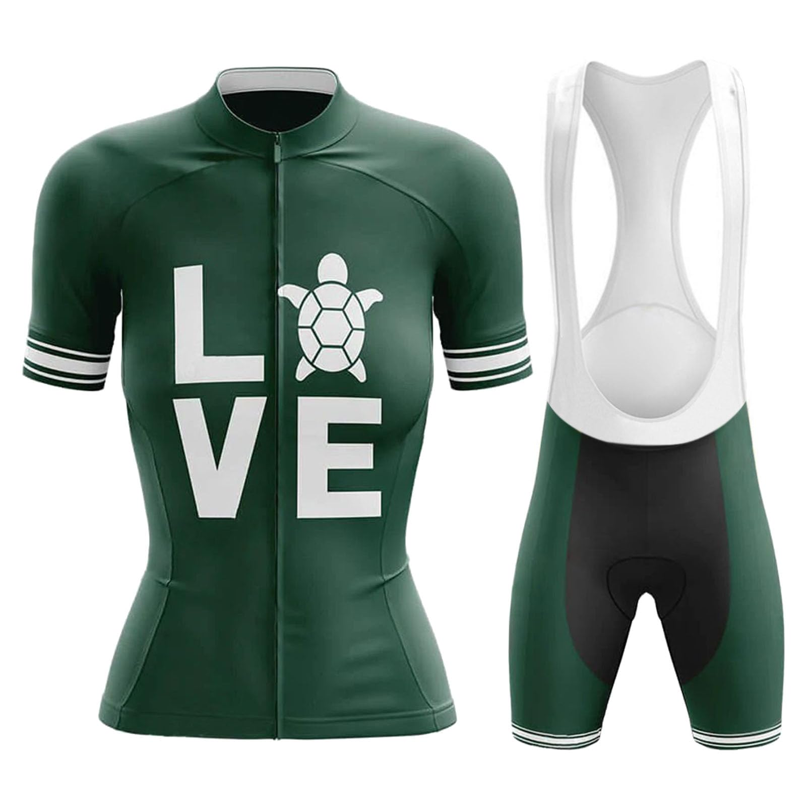 Maillot Ciclismo Mujer Ropa Bici MTB Verano Conjunto Ciclista Manga Corta,Traje Bicicleta Camiseta Ciclo Shirt y Culotte Tirantes con 19D Gel Acolchado,Completa Jerseys Transpirable Secado Rápido