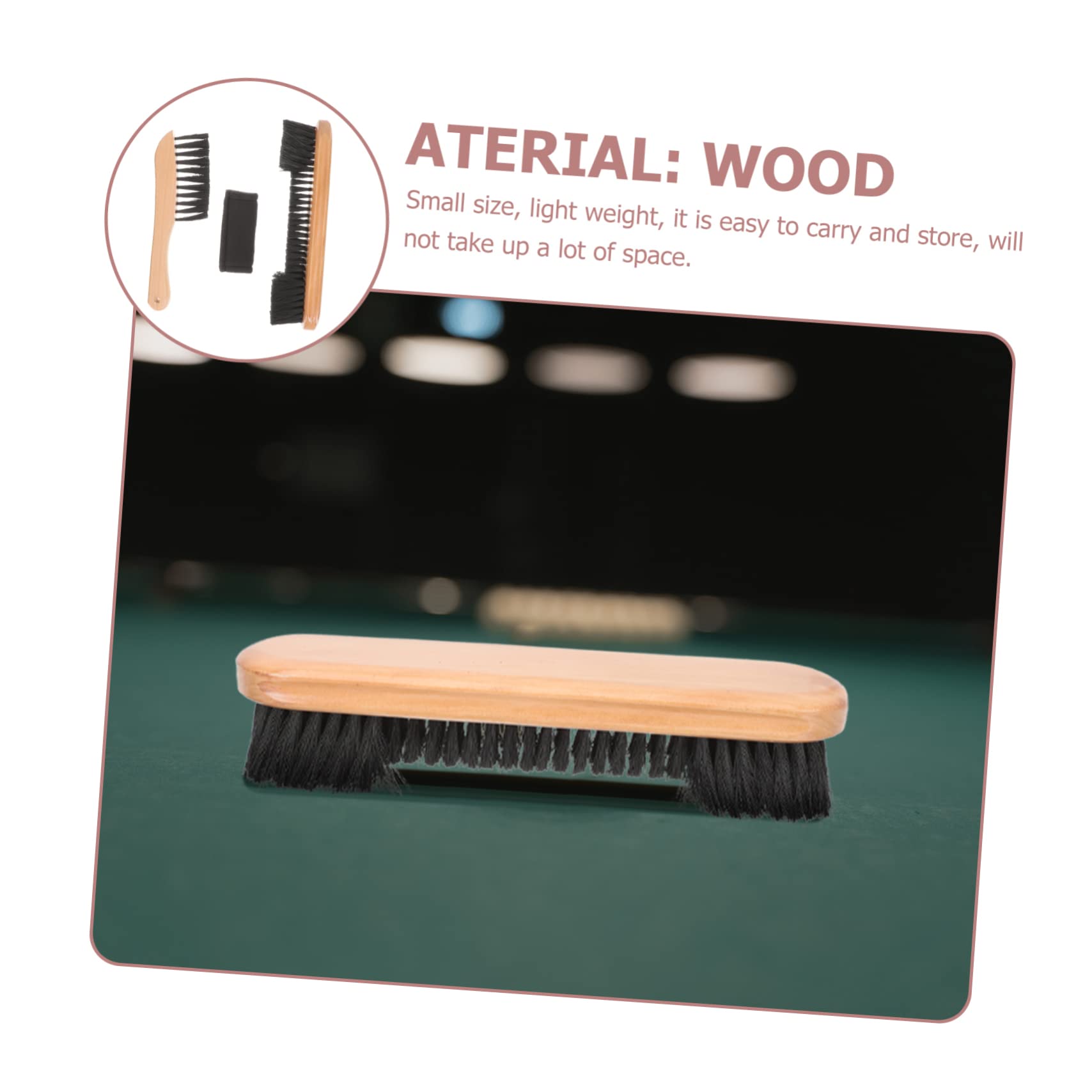 Yardwe 1 Set Pool Cleaning Kit Table Pool Stick Roller Brush Snooker Cleaning Brush