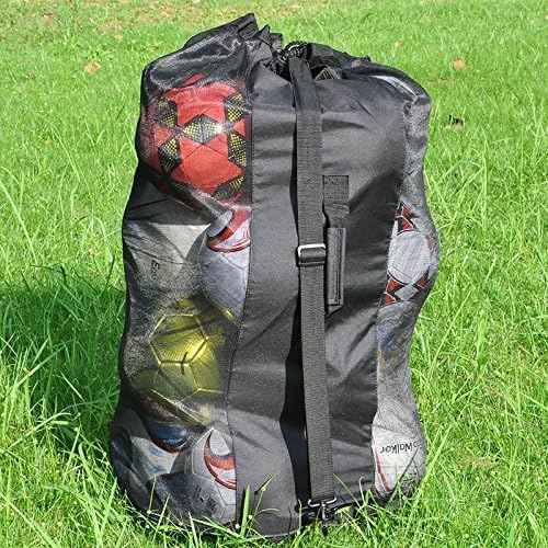 Ball Bag Large Capacity (Holds 16 Soccer Balls) Heavy Duty Mesh Drawstring with Adjustable Shoulder Strap and Thick Handle - Image 8