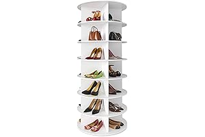 7-Tier Rotating Shoe Tower: Optimize Storage and Showcase Footwear