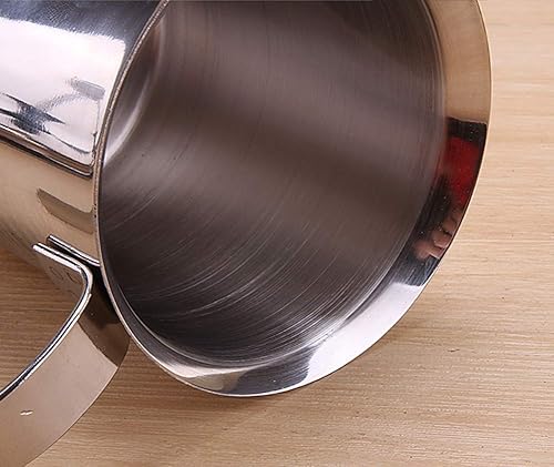 Miniatura 8 de Espumador manual de doble capa de acero inoxidable 304 para café con leche, etc. (27 oz)