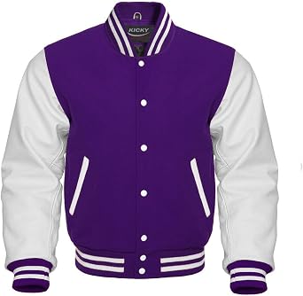 Kicky Varsity Jacket Original Leather Sleeves Melton Wool Letterman Boys College Varsity Jackets XS-5XL