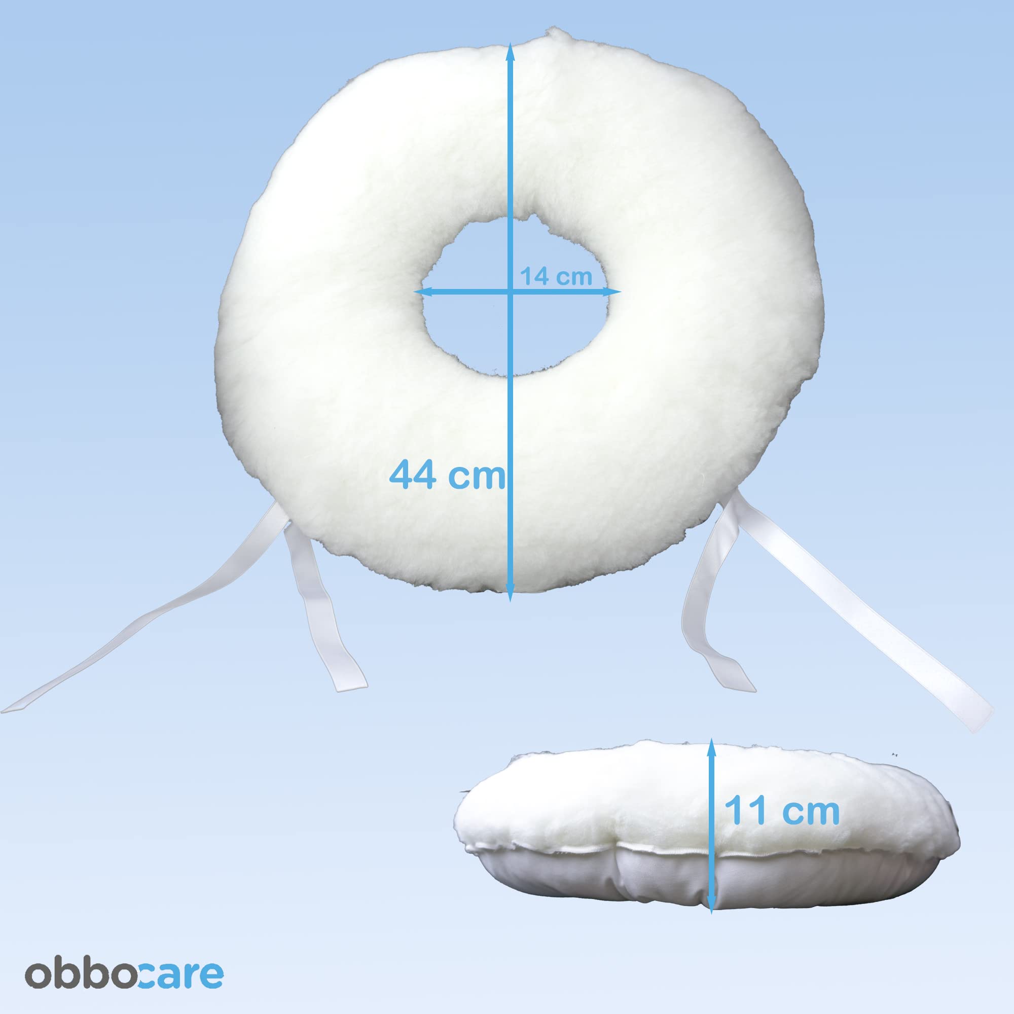 Okrągły Anti-Frost Poduszka z otworem. Poduszka anatomiczna z włókna silikonowego w kształcie pączka do wózka inwalidzkiego, biura i samochodu. Biała poduszka postawy do zapobiegania wrzodom.