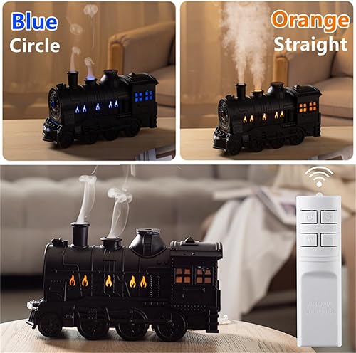 Miniatura 4 de Humidificador de tren, tomas de niebla duales, difusor de tren de 10.8 fl oz para aceites esenciales, difusor de aceite esencial de tren, con
