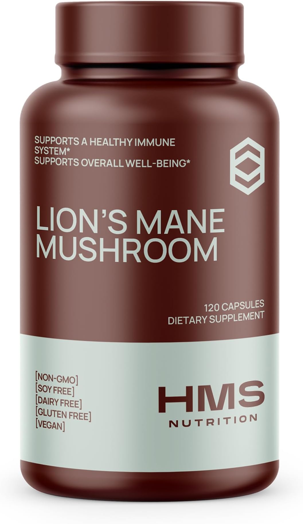 Lions Mane Supplement Capsules, Lions Mane Mushroom for Immune Support, Memory & Focus Supplement, 1000mg per Serving, Non-GMO Vegan, 120 Capsules, 2 Month Supply