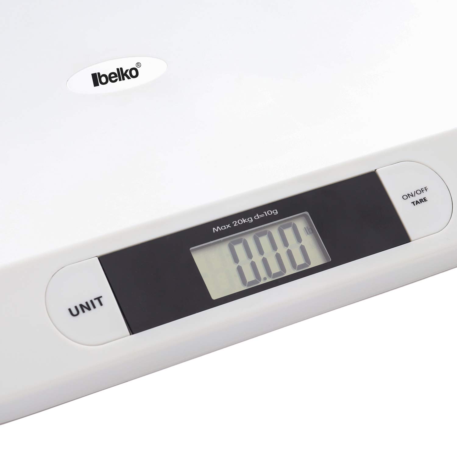 Belko® Báscula digital plana para bebés, hasta 20 kg, báscula de lactancia, báscula para animales y niños