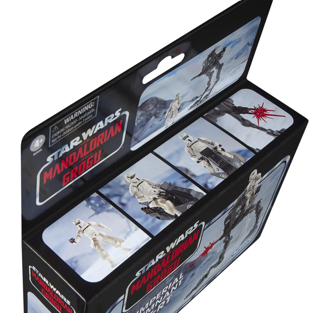 Maszyna krocząca AT-RT Resztek Imperium z serii Star Wars The Vintage Collection, wysokiej jakości model pojazdu w skali 9,5 cm z filmu "Star Wars: The Mandalorian and Grogu", zawiera figurkę