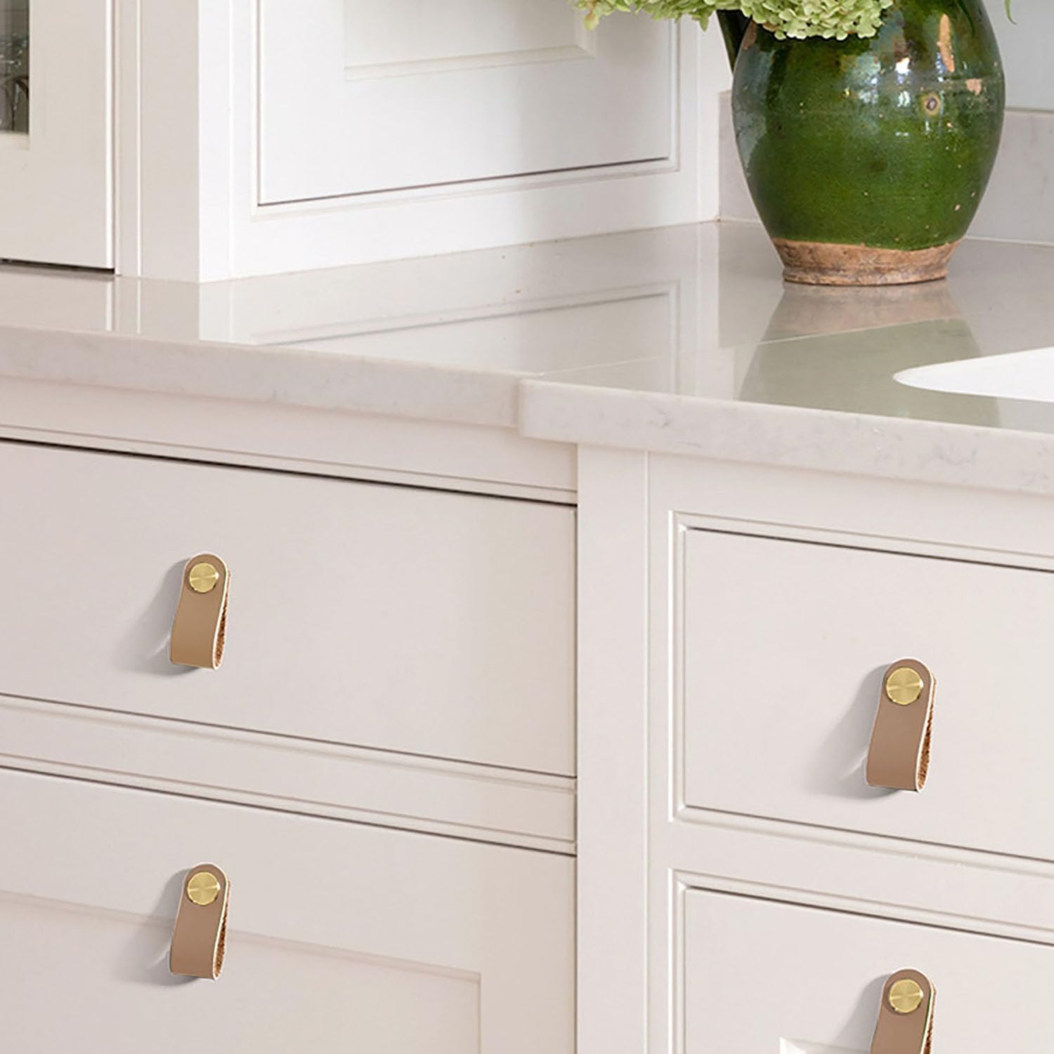 10 Pezzi Maniglie Per Mobili In Pelle, Manigliee Per Porte In Pelles, Mobili Con Maniglies In Pellee, Pomelli Per Mobili In Pelle Pu, Raffinati Accessori Per La Decorazione, Con Accessori a Vite