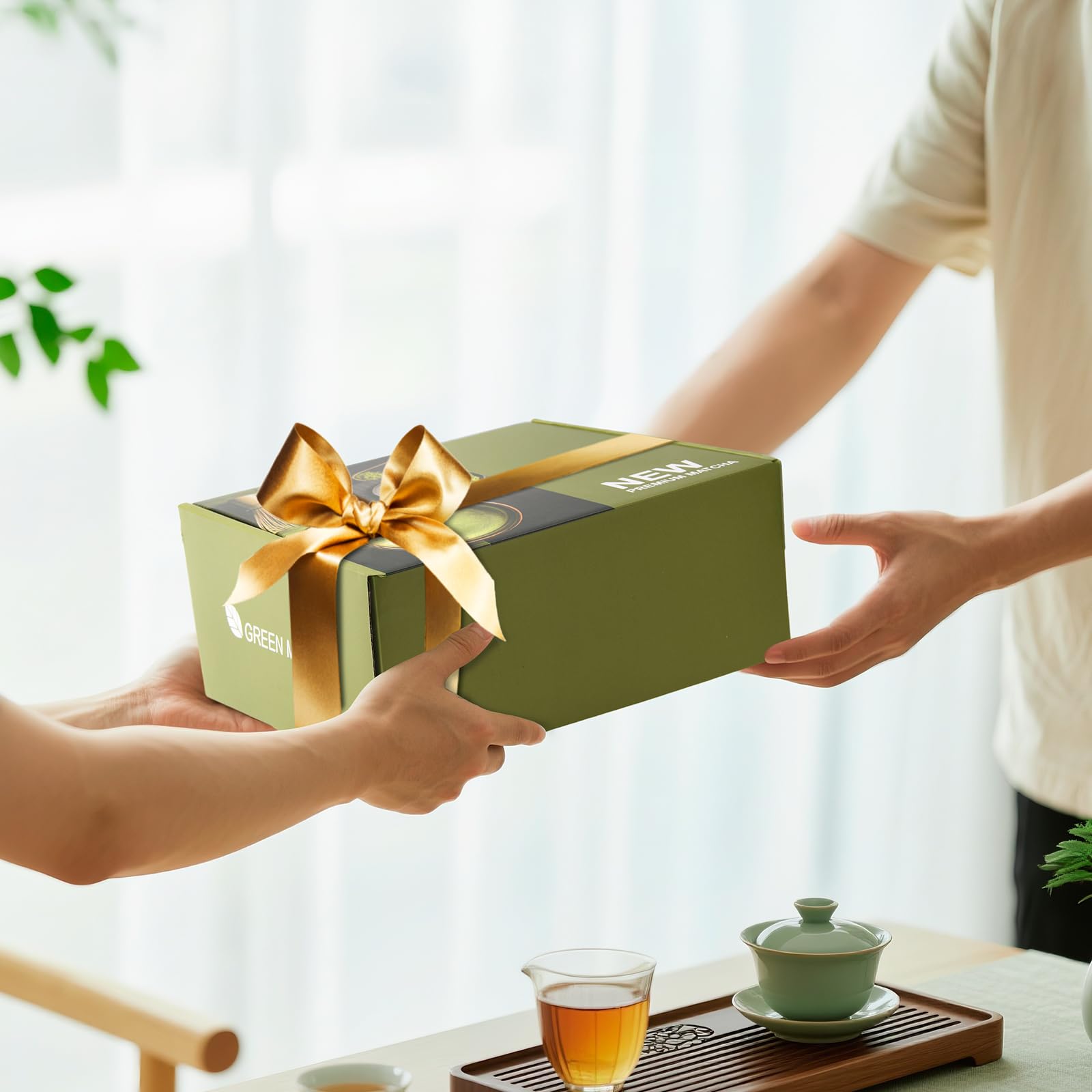 Matcha Kit Completo 7 Pezzi in Regalo Elegante: Ciotola Ceramica, Frullino di Bambù, Set per Tè Giapponese con Base, Setaccio Acciaio + Tovaglietta Lino - Set Matcha Autentico (Blu)