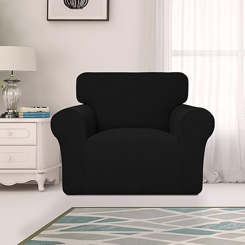 Vista 118 de Easy-Going Funda de sofá reclinable de jacquard elástico, suave de 4 piezas, con lazo elástico, protector de muebles lavable para niños, mascotas