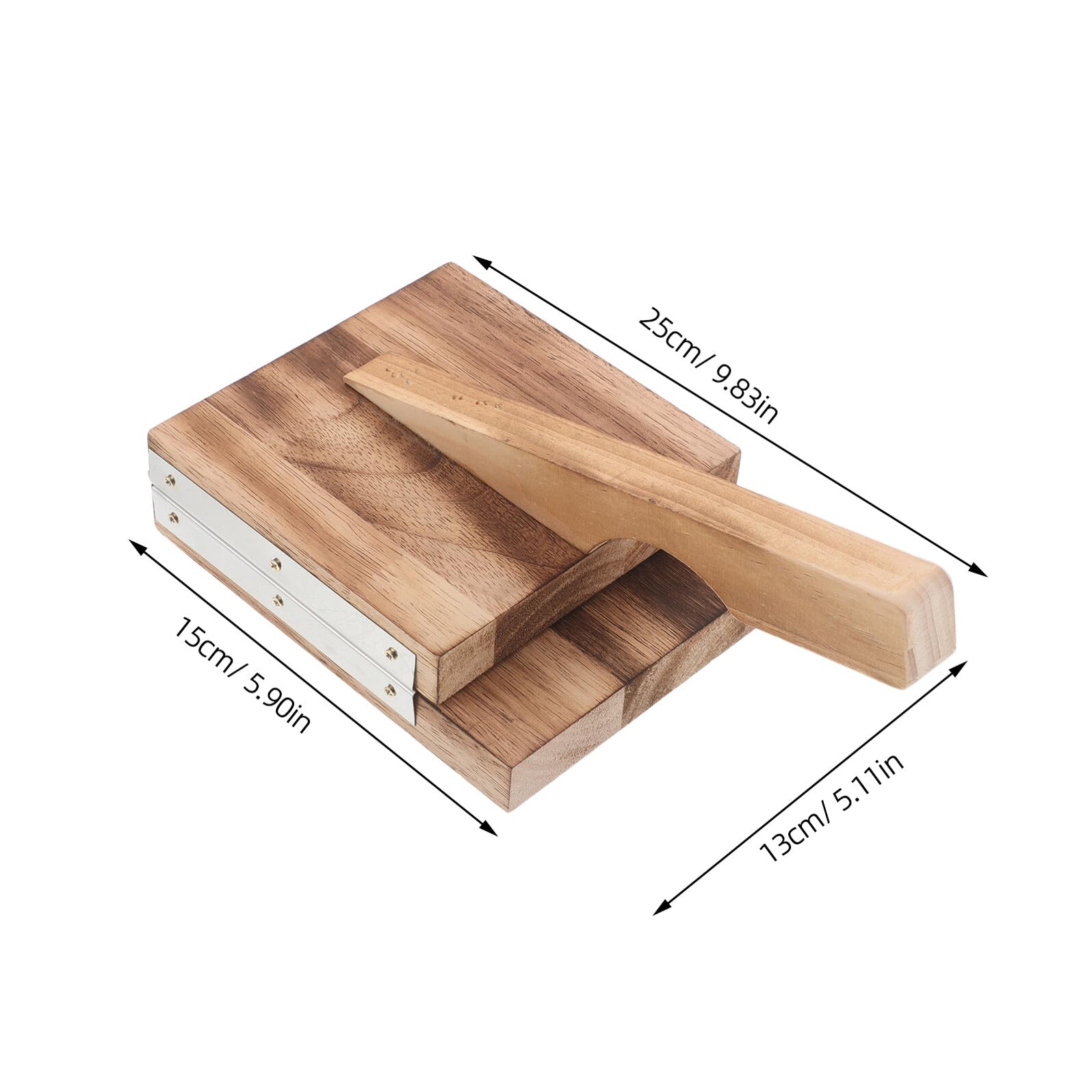 GARVALON Pressa per la Pasta dei Ravioli in Legno Stampo Manuale per Gnocchi e Tortine Utensile da Cucina Versatile per Preparazioni Cinesi e Tortillas Facile da Pulire e Adatto a Tutta