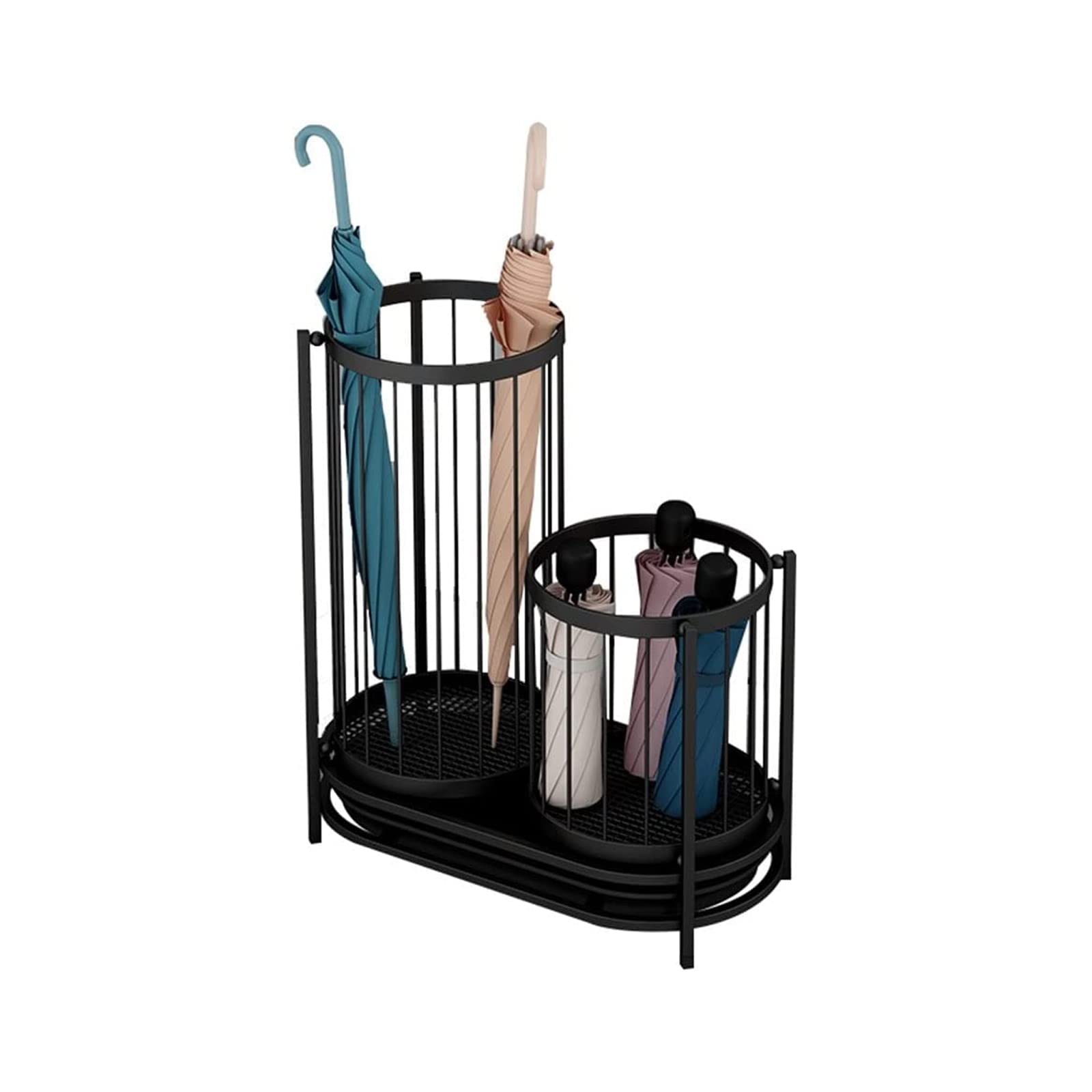 Porte-parapluies avec bac amovible anti-goutte pour 15 à 22 parapluies de café