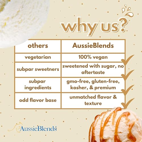 Miniatura 11 de AussieBlends Mezcla de helado vegano de coco para helado suave, helado, helado enrollado, base de helado de nitrógeno líquido y más, a base