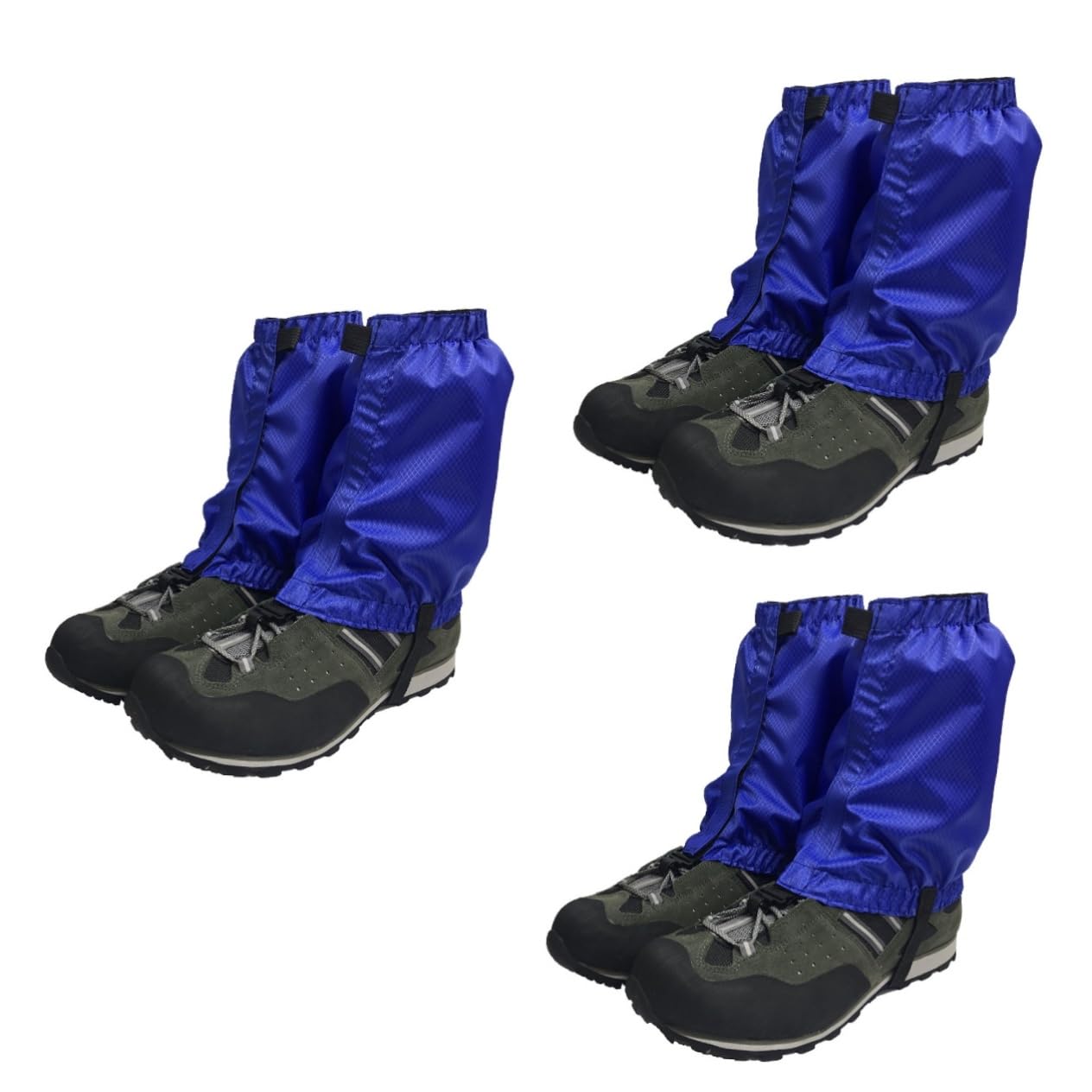 Happyyami 3 Paires guêtre pour la randonnée en Plein air guêtres de Chaussures de randonnée guêtres de Bottes de Neige Cheville Couvre Chaussure Impermeable guêtre de Marche imperméable Blue