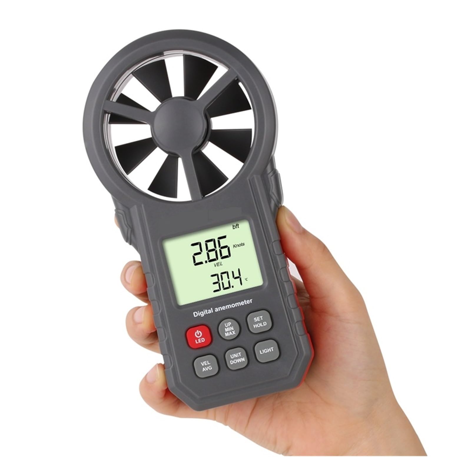 Przenośny Cyfrowy Anemometr Termometr Anemometro W Czasie Rzeczywistym Prędkość Wiatru Miernik Temperatury Powietrza Zimny Wskaźnik Dokładne Wszechstronne Pomiary