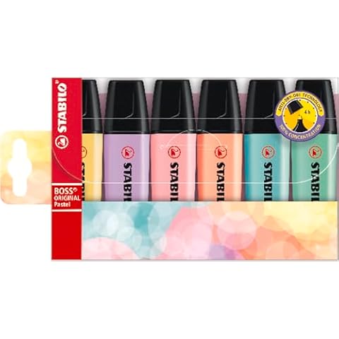 STABILO BOSS ORIGINAL Pastel Highlighters - Pack of 6 Cover
