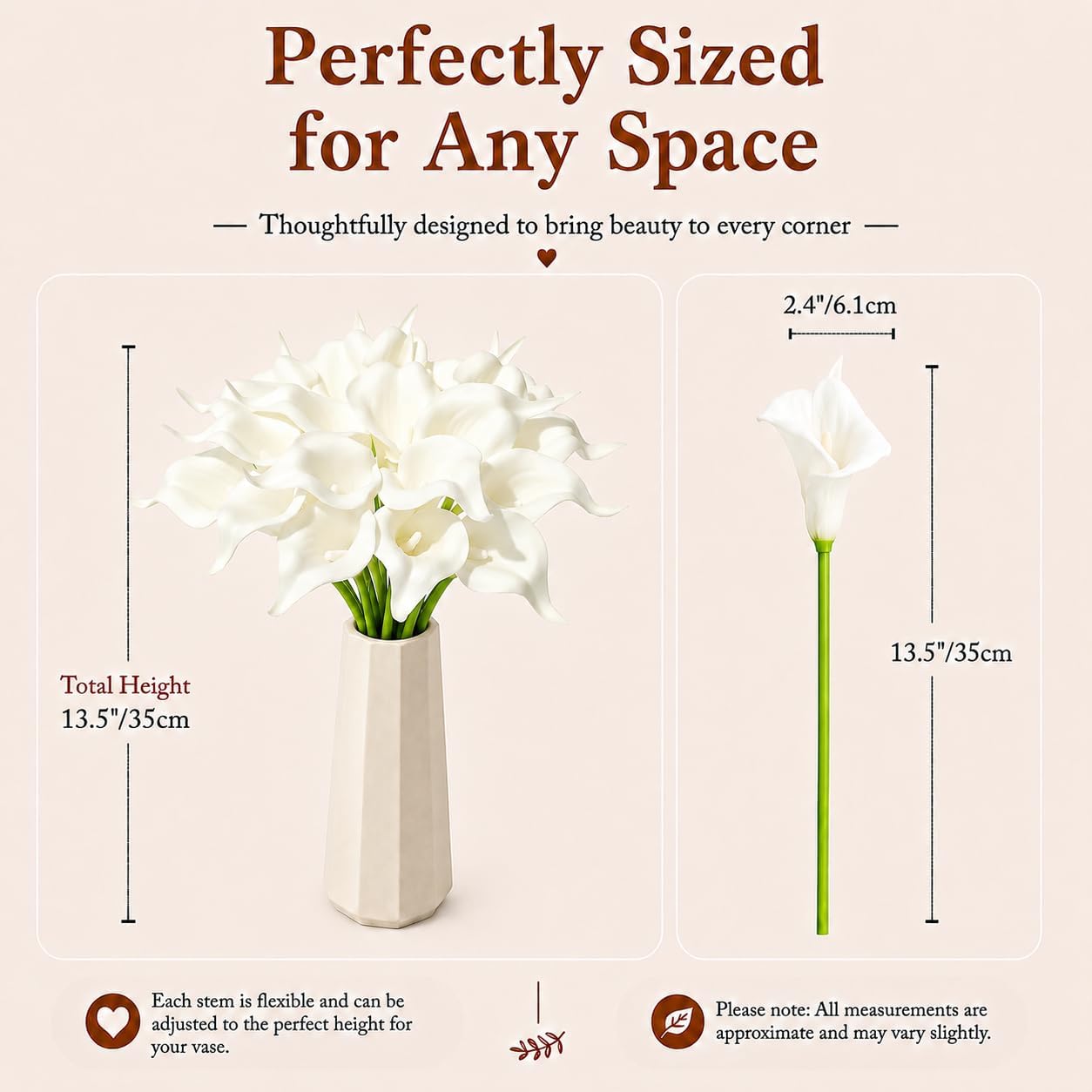 Mandy's 20pcs Pure White Lily Artificial Flowers image 3