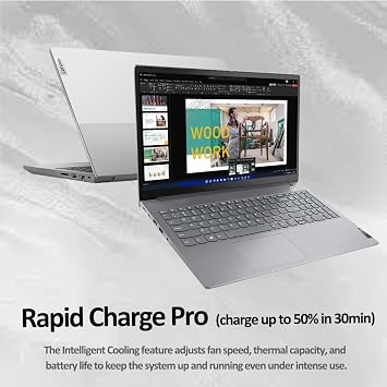 Lenovo ThinkBook 15 Business Laptop (15.6 FHD Anti-Glare, 16GB RAM, 512GB SSD, AMD Ryzen 7 5825U (> Intel i7-1165G7)), FHD Webcam w/ Shutter, Military Grade, Fingerprint, Ethernet, Win 11 Pro, Grey